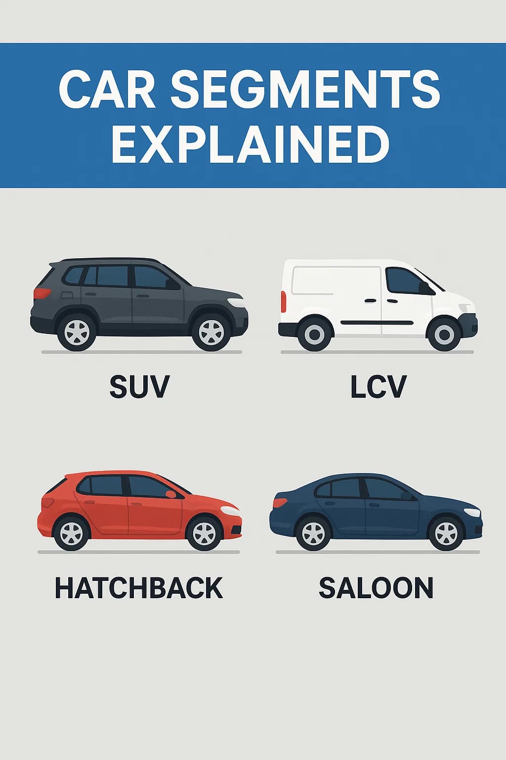 Car Segments Explained: What Do SUV, LCV, Hatchback and Other Terms Really Mean?