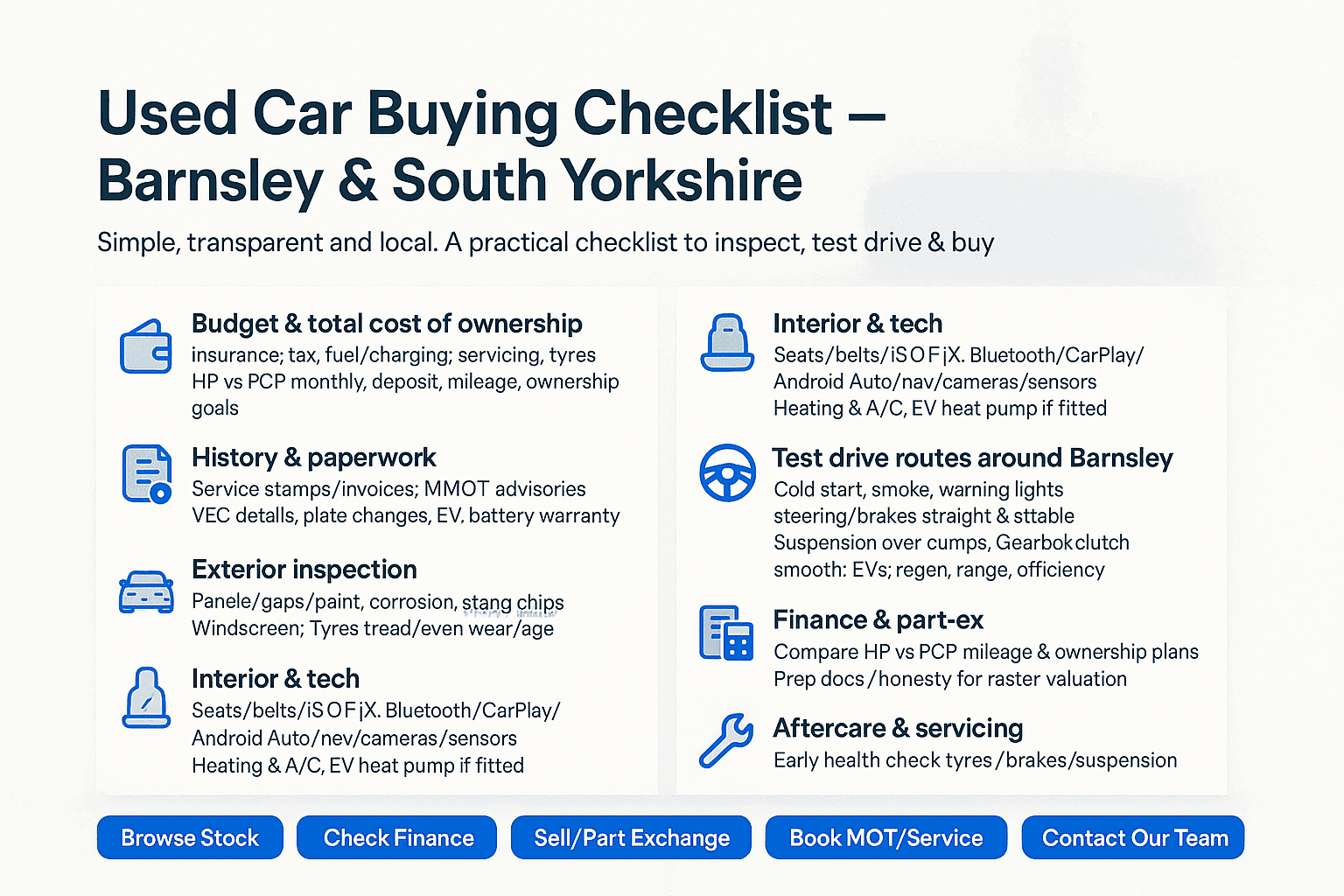 Used Cars in Barnsley: A Local Buyer’s Checklist
