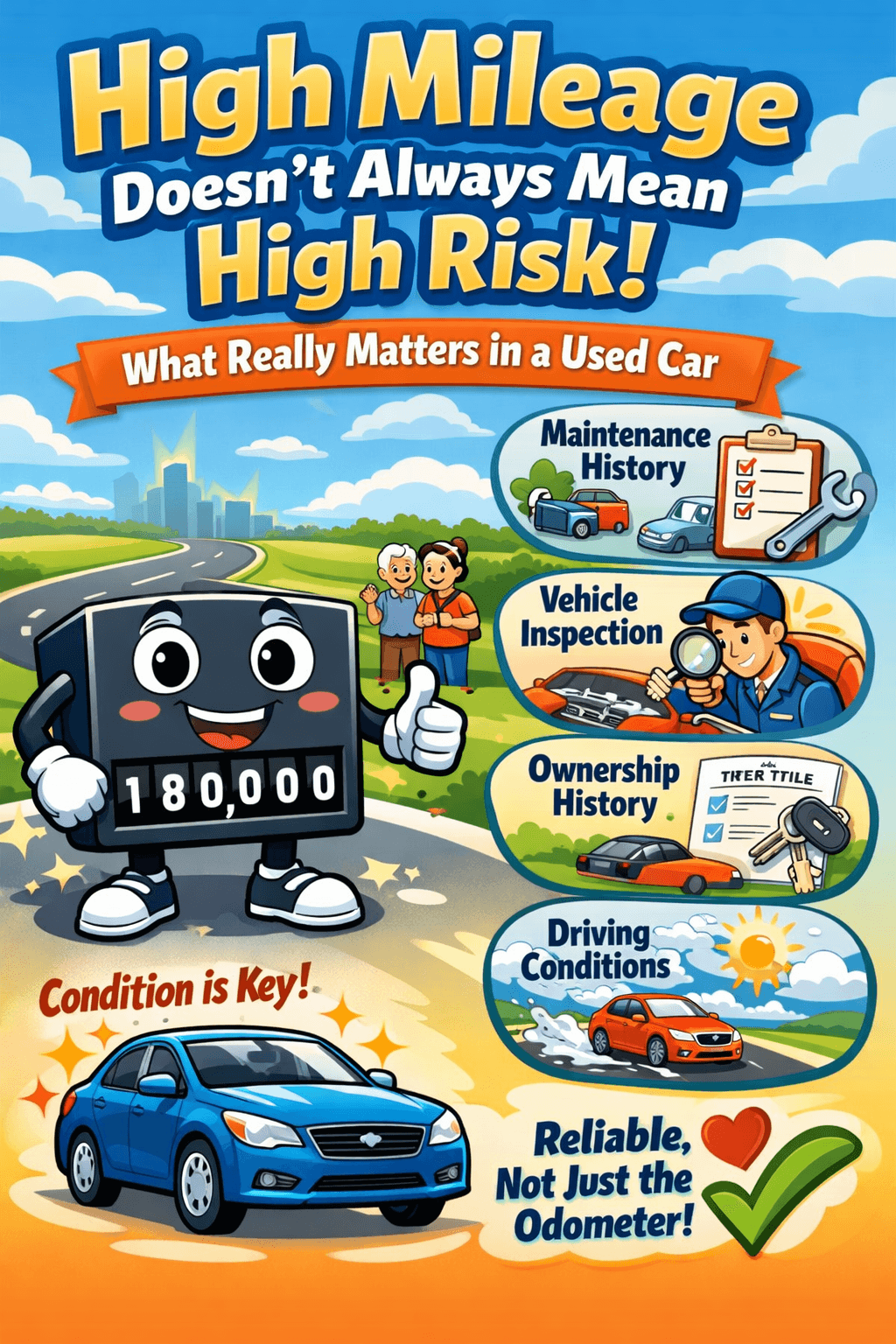 High Mileage Doesn’t Always Mean High Risk: What Really Matters in a Used Car